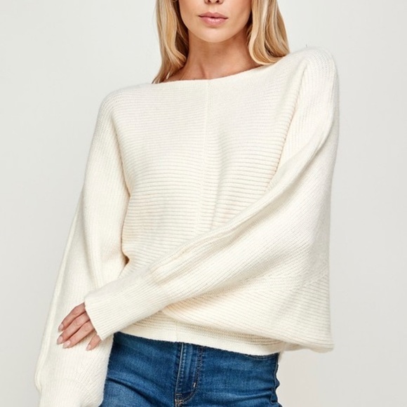 SALE!! Ivory.. Tie Up Back Sweater - Picture 7 of 7